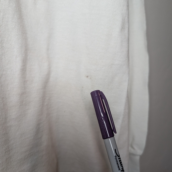 Vintage 90's Davis World final Sweden crew neck long sleeve White Cotton T shirt - Picture 5 of 8